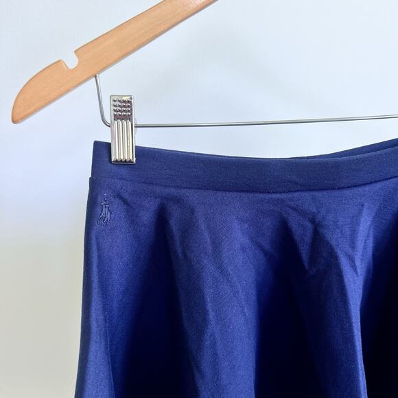 Polo Ralph Lauren Girl's Twirl Skirt Solid Navy Blue Size L (12-14) Preppy Pony - Picture 2 of 6